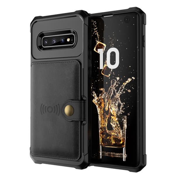 Samsung Galaxy S10+ - Praktiskt Slittåligt Skal med Kortfack