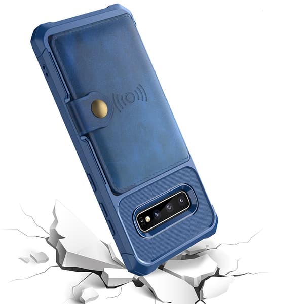 Samsung Galaxy S10+ - Praktiskt Slittåligt Skal med Kortfack