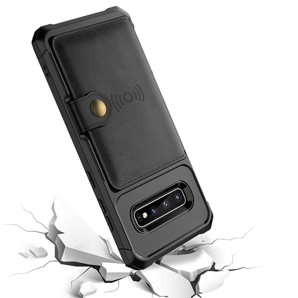 Samsung Galaxy S10+ - Praktiskt Slittåligt Skal med Kortfack