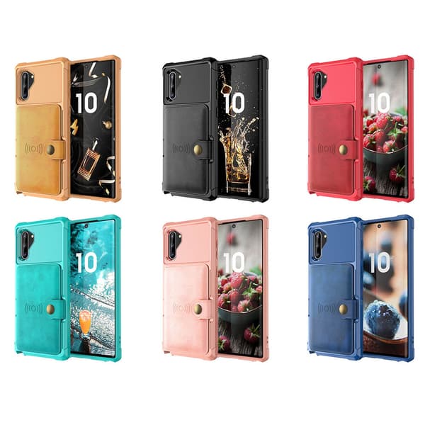 Samsung Galaxy Note10 - Skyddande Skal med Kortfack