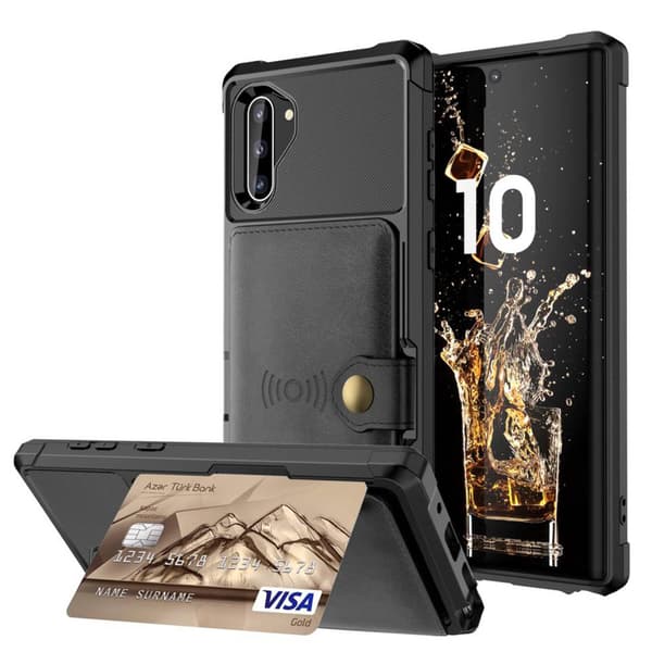 Samsung Galaxy Note10 - Skyddande Skal med Kortfack