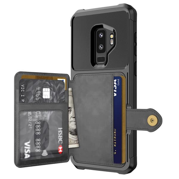 Samsung Galaxy S9+ - Smart Skyddande Skal med Kortfack