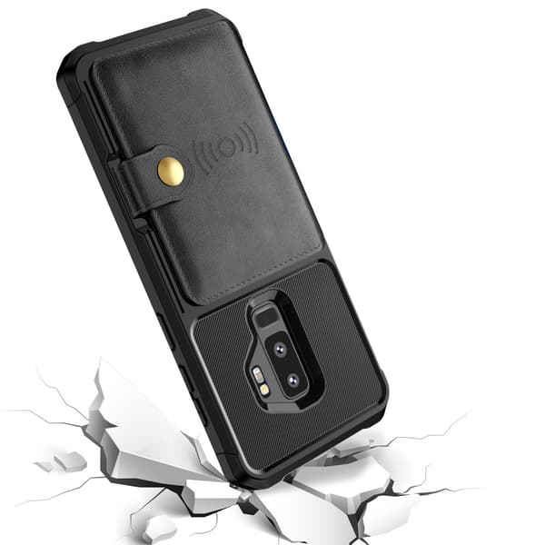 Samsung Galaxy S9+ - Smart Skyddande Skal med Kortfack