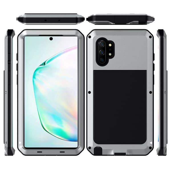Samsung Galaxy Note10+ - Slittåligt Aluminium Skal Silver
