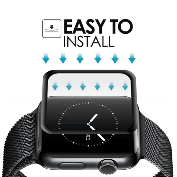 2-Pack Apple Watch 5 44 mm Heltäckande 3D Härdat Glas Skärmskydd
