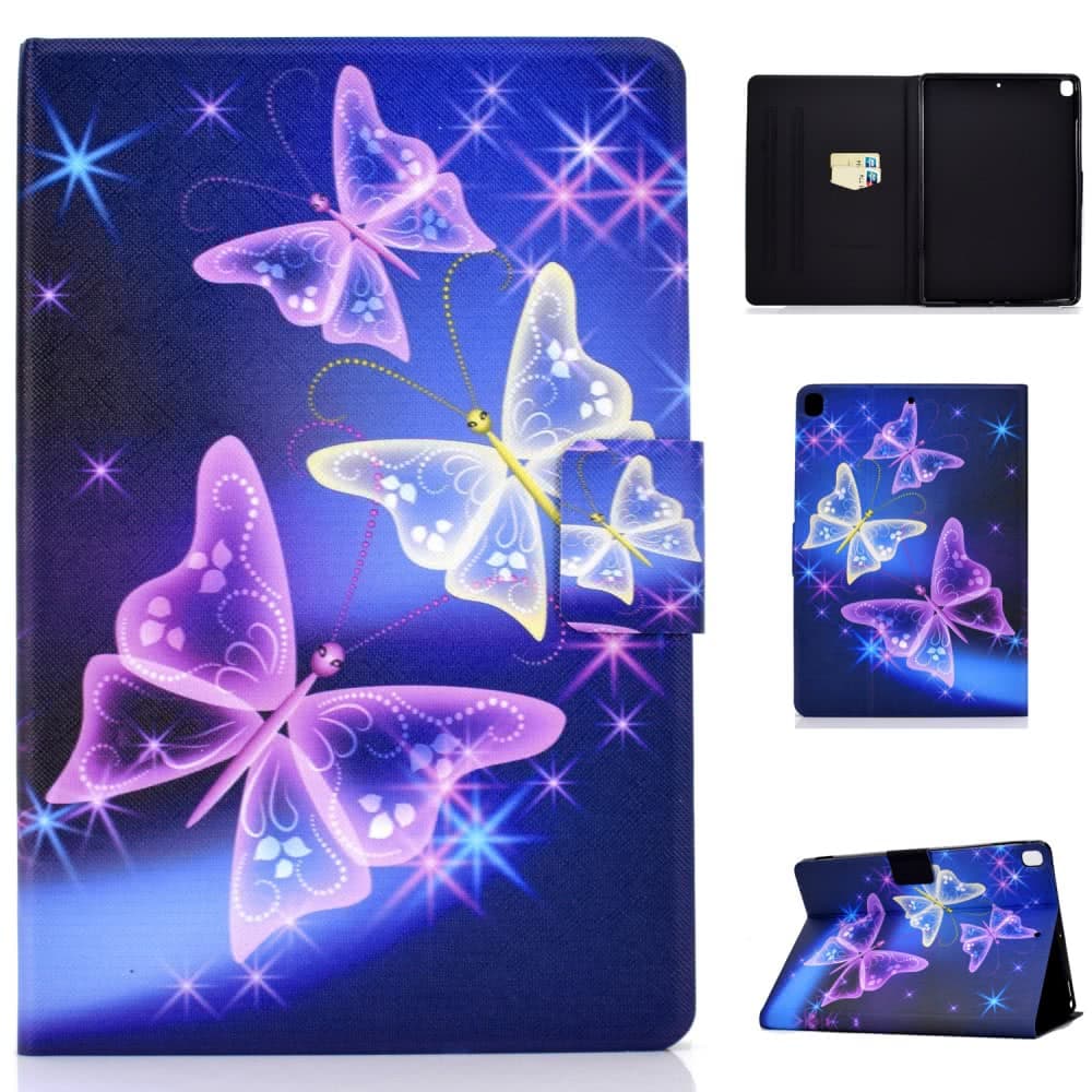 iPad 10.2 Suojakotelo Motiv Violetti Fjärilar