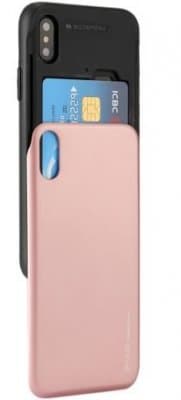 Mobilskal iPhone X/XS Slide w/Card Pink
