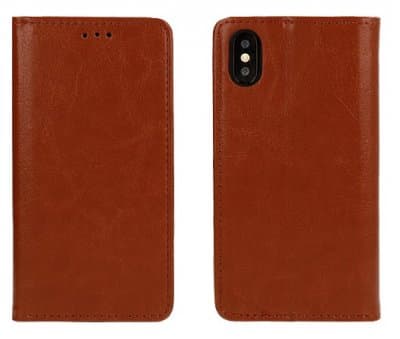 Mobilväska Samsung Galaxy A40 Italienskt Läder Brun