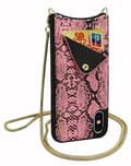 Miniatyrbild 1 av 3: Mobilskal iphone X/Xs Snake Skin Rosa med halsrem