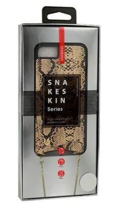 Mobilskal iphone X/Xs Snake Skin Brun med halsrem