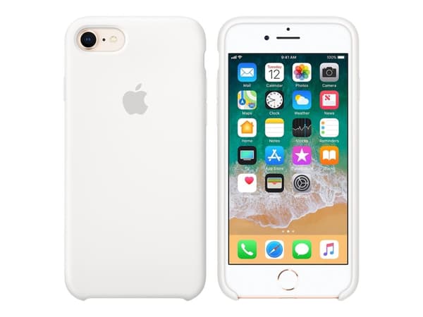 Apple - Baksidedeksel for mobiltelefon - silikon - hvit