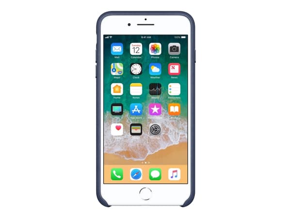 Apple - Baksidesskydd för mobiltelefon - läder - midnattsblå - för Apple iPhone 7 Plus