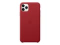 Miniatyrbild 4 av 5: Apple - (PRODUCT) RED - baksidesskydd för mobiltelefon - läder - röd - för iPhone 11 Pro Max