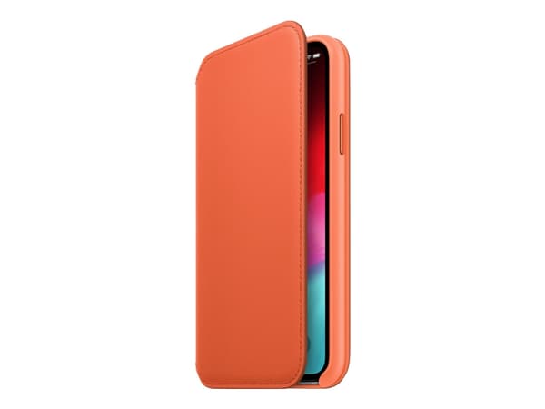 Apple Smart - Vikbart fodral för mobiltelefon - läder - solnedgång - för iPhone XS