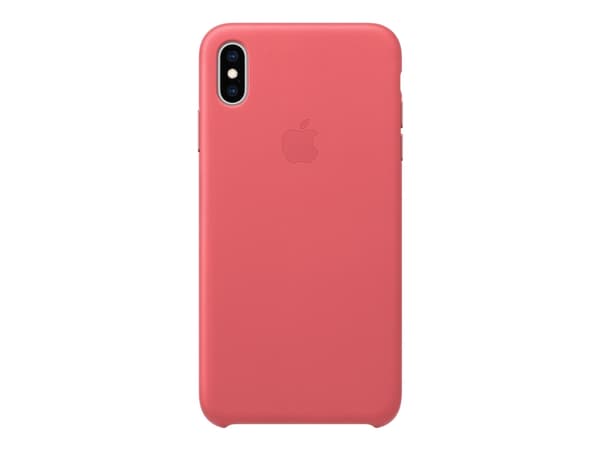 Apple - Baksidesskydd för mobiltelefon - läder - pionrosa - för iPhone XS Max