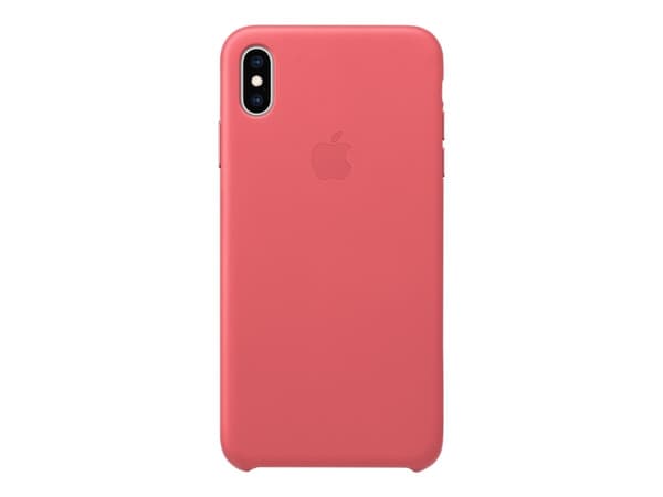Apple - Baksidesskydd för mobiltelefon - läder - pionrosa - för iPhone XS Max