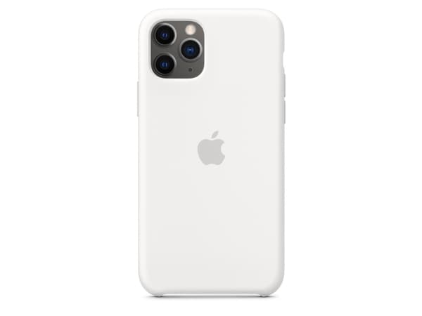 Apple - Baksidedeksel for mobiltelefon - silikon - hvit - for iPhone 11 Pro