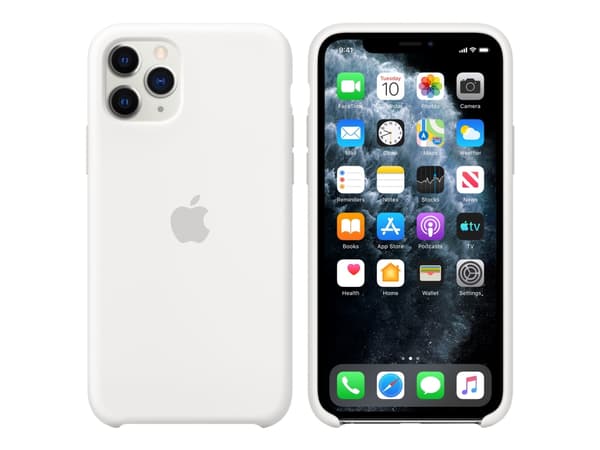 Apple - Baksidedeksel for mobiltelefon - silikon - hvit - for iPhone 11 Pro