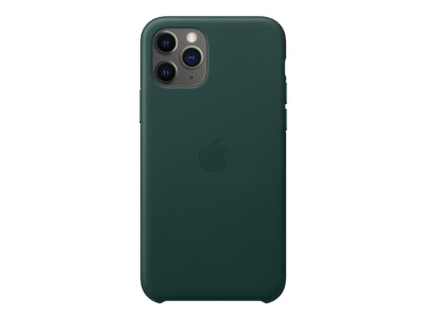 Apple - Baksidedeksel for mobiltelefon - lær - skoggrønn - for iPhone 11 Pro