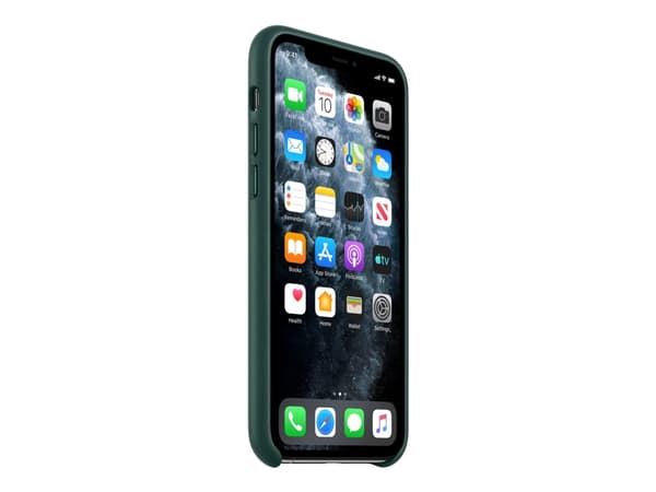Apple - Baksidedeksel for mobiltelefon - lær - skoggrønn - for iPhone 11 Pro