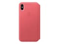 Miniatyrbilde 4 av 5: Apple Folio - Lommebok for mobiltelefon - lær - peonrosa - for iPhone XS Max