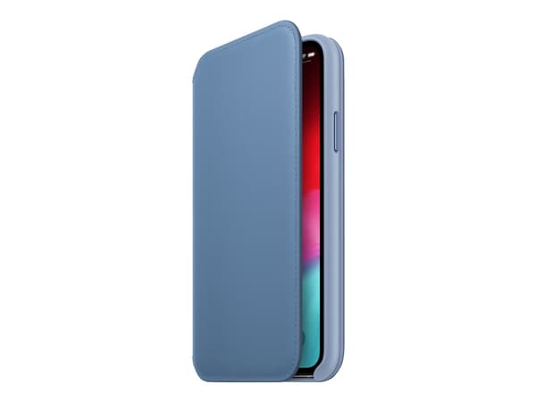 Apple Smart - Lommebok for mobiltelefon - lær - kornblomst - for iPhone XS