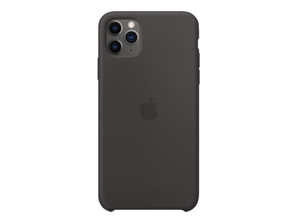 Apple - Baksidedeksel for mobiltelefon - silikon - svart - for iPhone 11 Pro Max