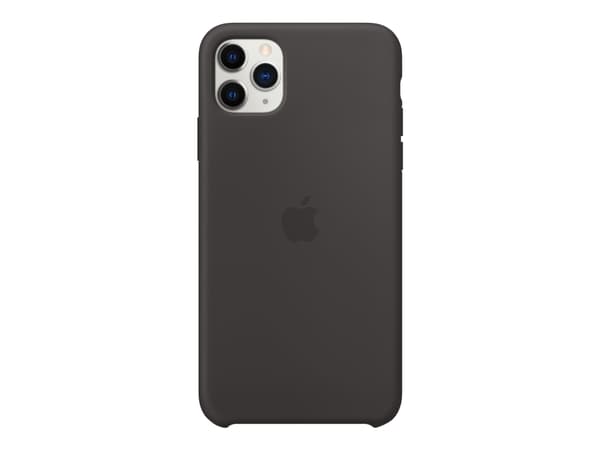 Apple - Baksidedeksel for mobiltelefon - silikon - svart - for iPhone 11 Pro Max