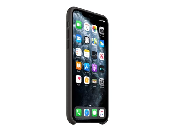 Apple - Baksidedeksel for mobiltelefon - silikon - svart - for iPhone 11 Pro Max