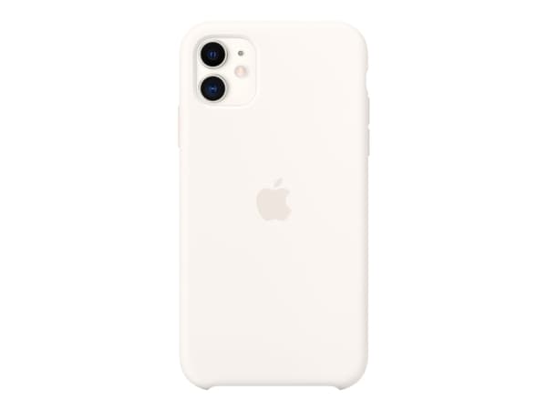 Apple - Baksidedeksel for mobiltelefon - silikon - hvit - for iPhone 11