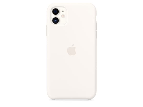 Apple - Baksidedeksel for mobiltelefon - silikon - hvit - for iPhone 11