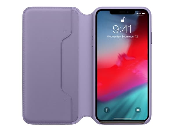 Apple Smart - Vikbart fodral för mobiltelefon - läder - lila - för iPhone XS Max
