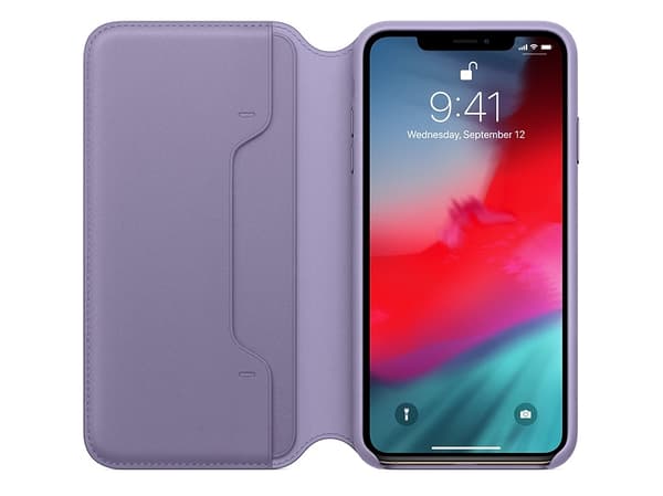 Apple Smart - Vikbart fodral för mobiltelefon - läder - lila - för iPhone XS Max