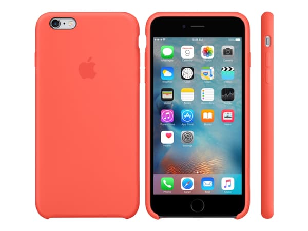 Apple - Baksidesskydd för mobiltelefon - silikon - aprikos