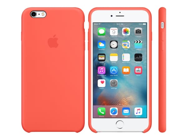 Apple - Baksidesskydd för mobiltelefon - silikon - aprikos
