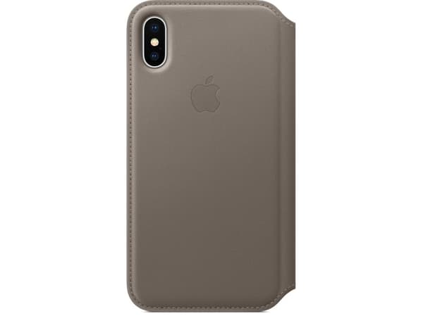 Apple - Vikbart fodral för mobiltelefon - läder - mullvad