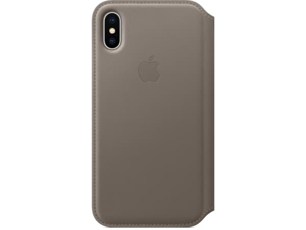 Apple - Vikbart fodral för mobiltelefon - läder - mullvad