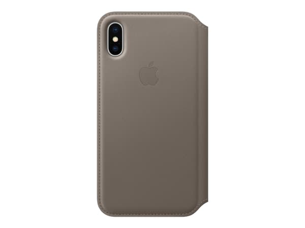 Apple - Vikbart fodral för mobiltelefon - läder - mullvad