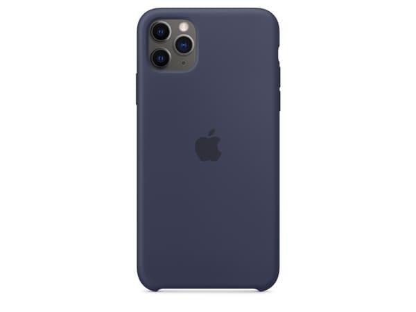 Apple - Baksidedeksel for mobiltelefon - silikon - midnattsblå - for iPhone 11 Pro Max
