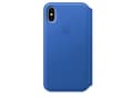 Miniatyrbild 4 av 5: Apple - Vikbart fodral för mobiltelefon - läder - electric blue