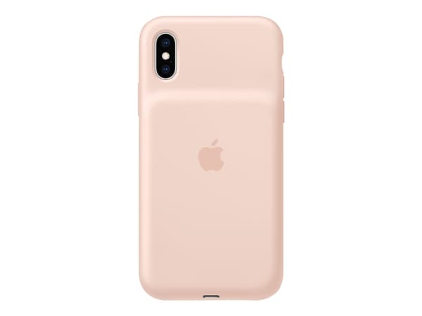 Apple Smart - Batterikasse baksidedeksel for mobiltelefon - silikon, elastomer - rosa sand - for iPhone XS