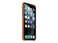 Miniatyrbilde 1 av 5: Apple - Baksidedeksel for mobiltelefon - lær, maskinert aluminium - salbrun - for iPhone 11 Pro Max