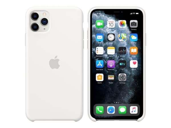Apple - Baksidesskydd för mobiltelefon - silikon - vit - för iPhone 11 Pro Max