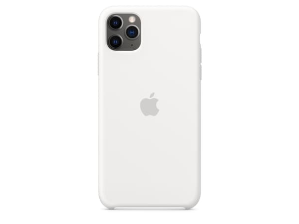 Apple - Baksidesskydd för mobiltelefon - silikon - vit - för iPhone 11 Pro Max