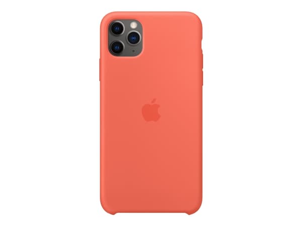 Apple - Baksidesskydd för mobiltelefon - silikon - clementinorange - för iPhone 11 Pro Max