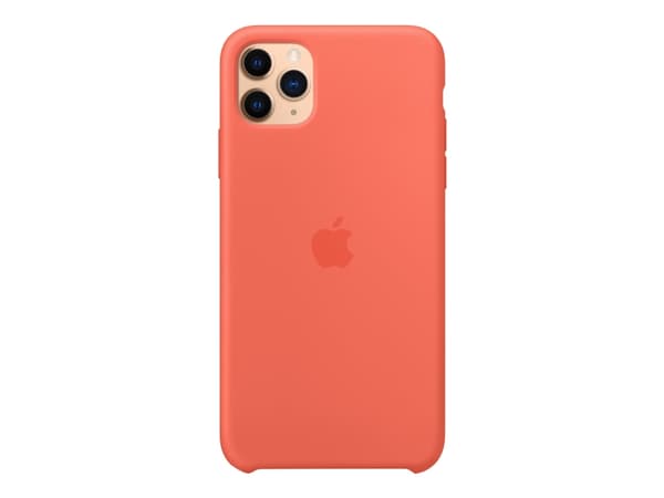 Apple - Baksidesskydd för mobiltelefon - silikon - clementinorange - för iPhone 11 Pro Max
