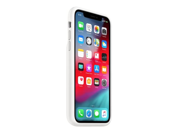 Apple Smart - Batterikasse for mobiltelefon - silikon - hvit - for iPhone XS