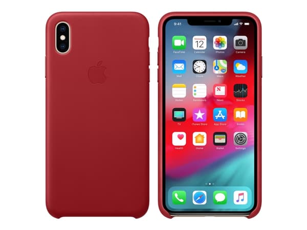 Apple - (PRODUCT) RED - baksidedeksel for mobiltelefon - lær - rød - for iPhone XS Max