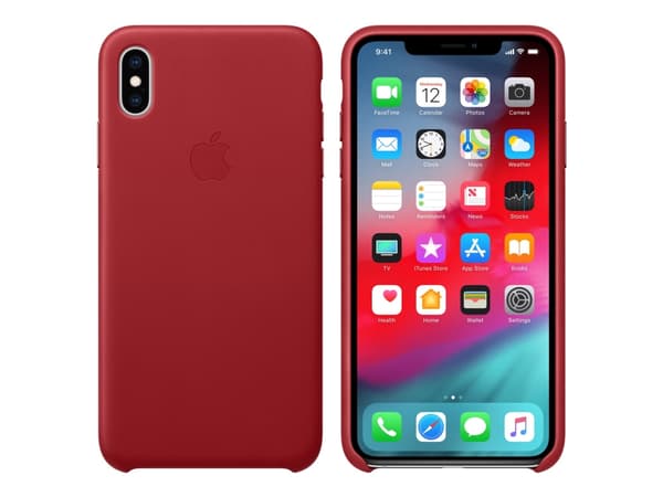 Apple - (PRODUCT) RED - baksidedeksel for mobiltelefon - lær - rød - for iPhone XS Max