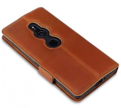 Mobilväska Nokia 6 2018 Cognac Slim Äkta Läder